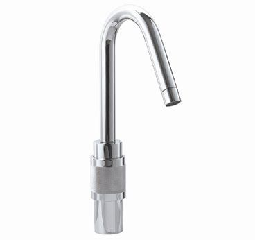 Whitehaus  Polished Chrome Single Hole Goose Neck Kitchen Faucet