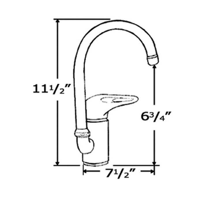 Whitehaus Rainforest Single Hole Faucet with Pull Out Spray