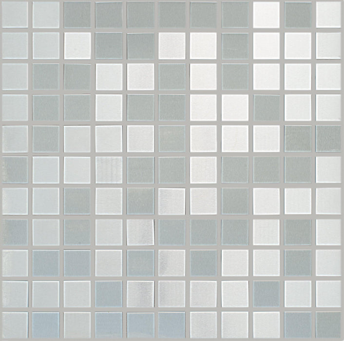 Brushed Stainless Steel 1" x 1" Mosaic