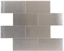 Brushed Stainless Steel 3" x 6" Subway Tile