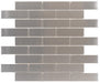 Brushed Stainless Steel 1" x 4" Brickset Mosaic