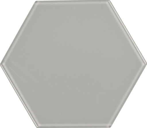 8" Whisper Gray Hexagon Tile