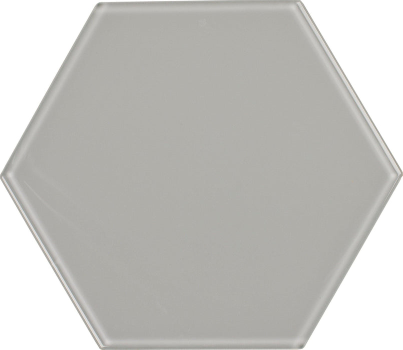 8" Whisper Gray Hexagon Tile