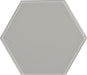 8" Whisper Gray Hexagon Tile