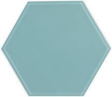 8" Sky Blue Hexagon Tile