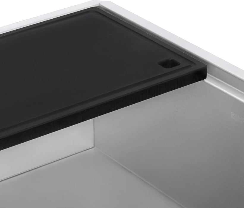 17 x 11 inch Black Resin Thick Replacement Cutting Board for Workstation Sinks