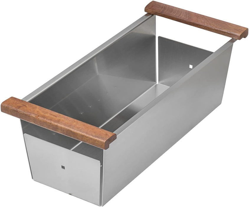 Workstation Sink Replacement Colander 17 inch Stainless Steel with Wooden Handles - RVA1317