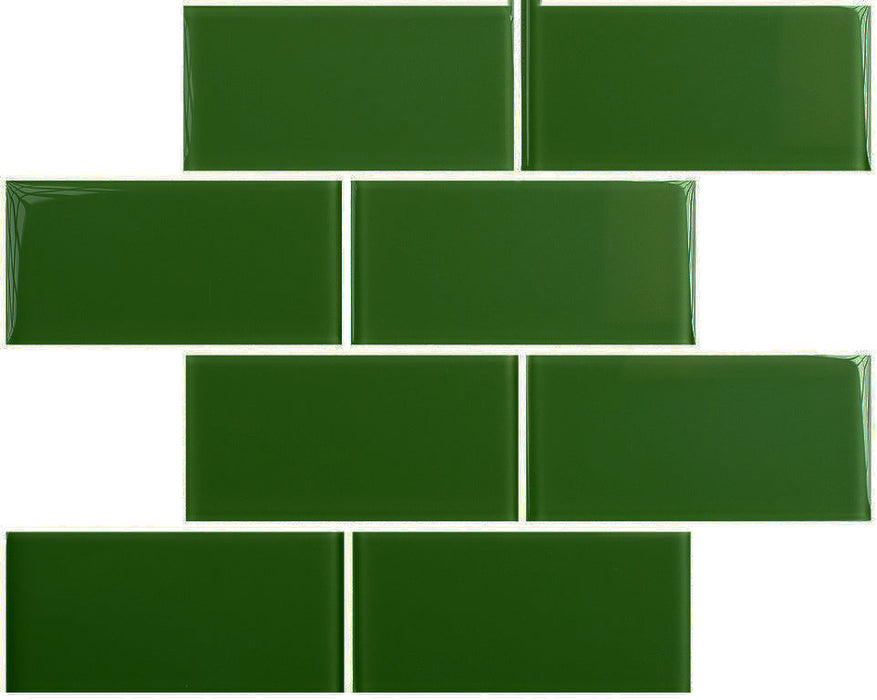 Emerald Green 3" x 6" Subway Tile