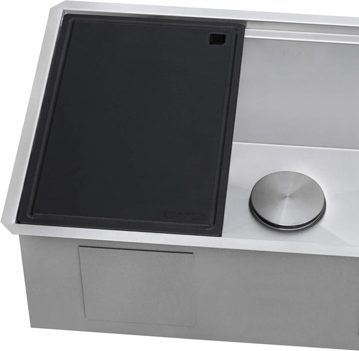 17 x 11 inch Black Resin Thick Replacement Cutting Board for Workstation Sinks