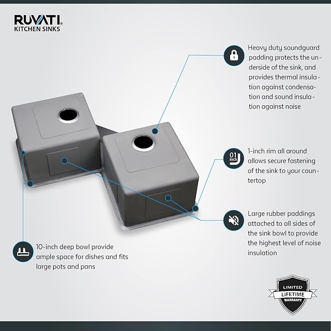 Corner Butterfly Undermount Kitchen Sink 16 Gauge 44" Double Bowl