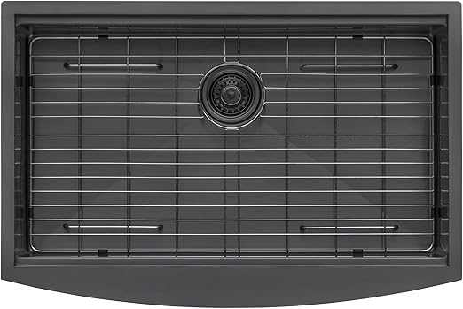 30-inch Gunmetal Black Workstation Apron-Front Stainless Steel Kitchen Sink