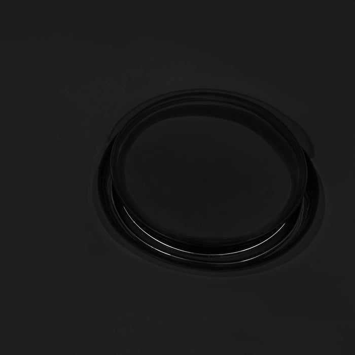 20 x 16 inch Bathroom Vessel Sink Silver Decorative Art Above Vanity Counter Black Ceramic - RVB2016BS