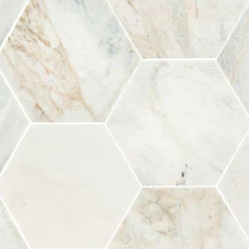 Arabescato Venato White Hexagon