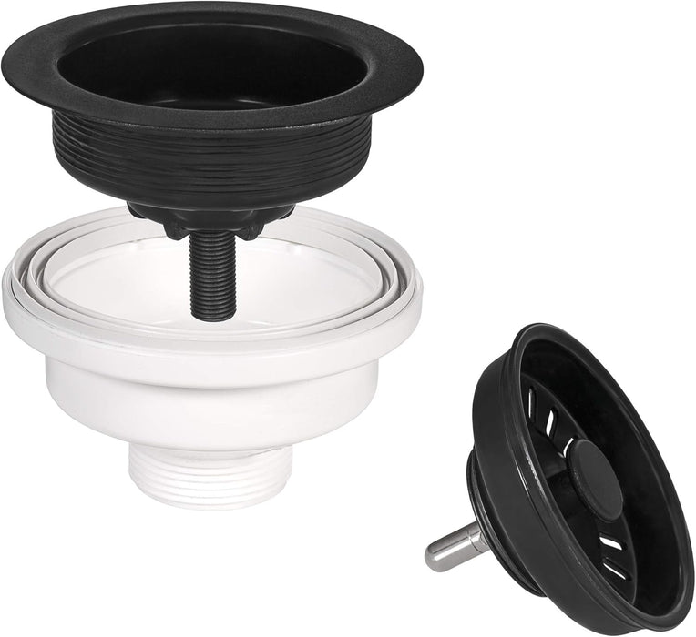Kitchen Sink Basket Strainer Drain Assembly - Matte Black - RVA1038BL