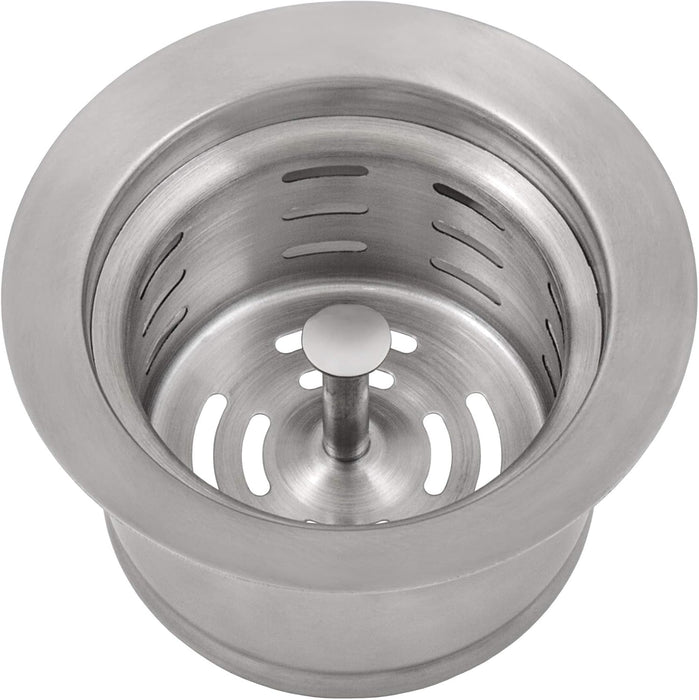 Extended Garbage Disposal Flange with Deep Basket Strainer for Kitchen Sinks - Stainless Steel - RVA1049ST
