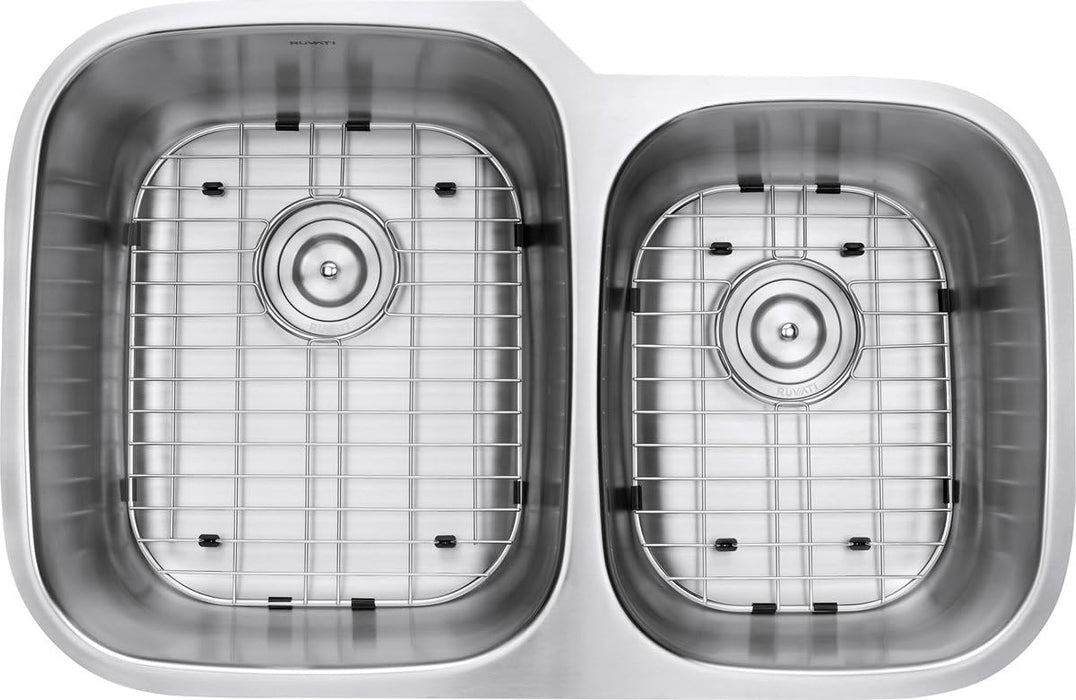 32-inch Undermount 60/40 Double Bowl 16 Gauge Stainless Steel Kitchen Sink - RVM4310