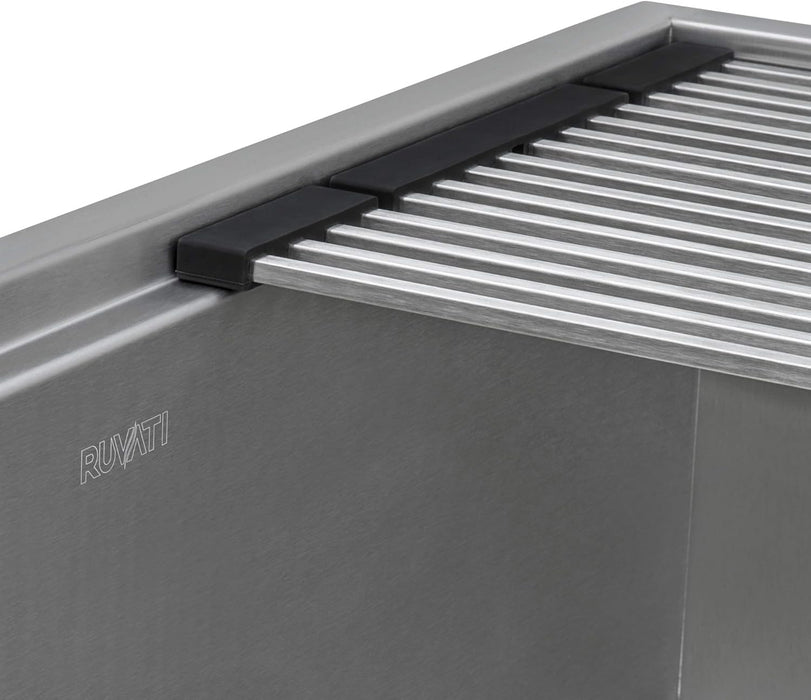 Stainless Steel and Silicone Foldable Drying Rack for Workstation Sinks Dish Mat Trivet - RVA1395