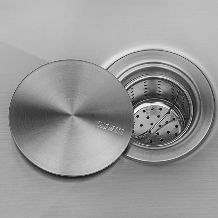 Drain Cover for Kitchen Sink and Garbage Disposal - Brushed Stainless Steel - RVA1035