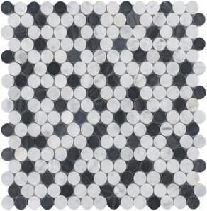 Black n White Button Mosaic