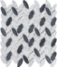 Black n White Elyptic Herringbone Mosaic