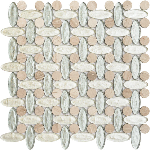 Saltwater Taffy Elyptic Basketweave Mosaic