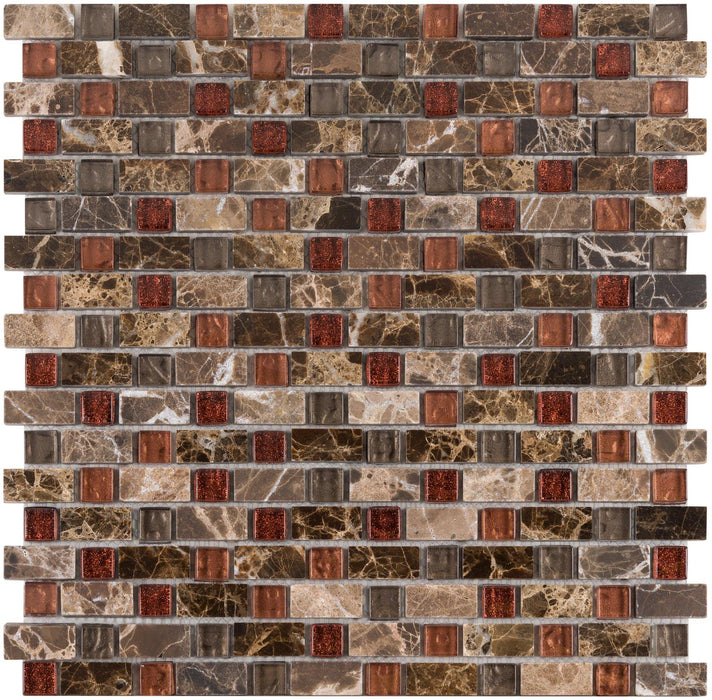 Emperador Spice 5/8" Combo Mosaic