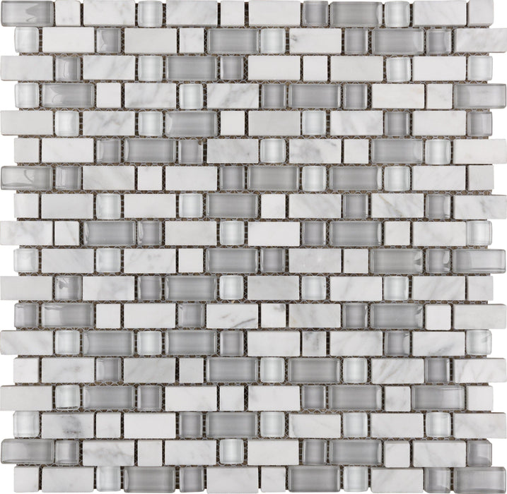 White Fossil 5/8" Combo Mosaic