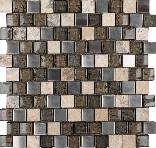 Platinum Whisper 1" x 1" Offset Mosaic