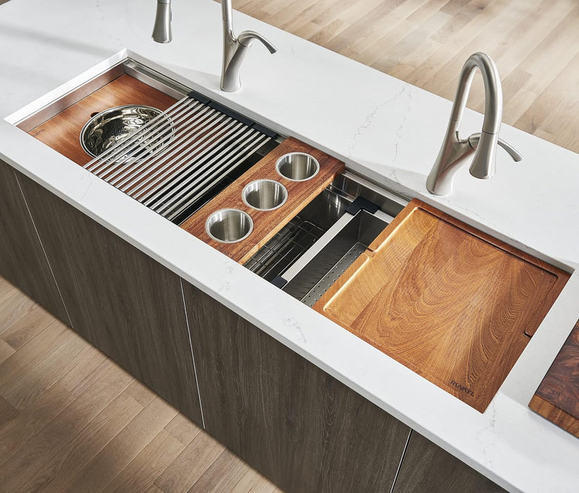 Condiment Tray 3 Bowl Serving Board for Workstation Sinks (complete set) - RVA1377