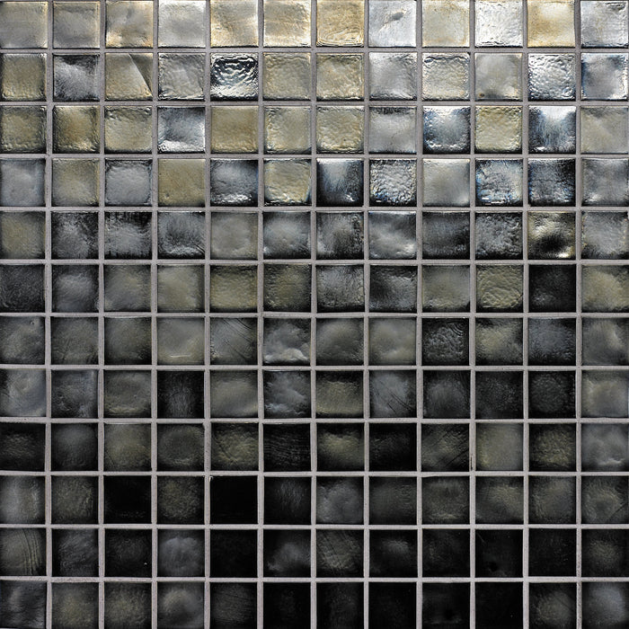 Black Irid 1" x 1" Mosaic