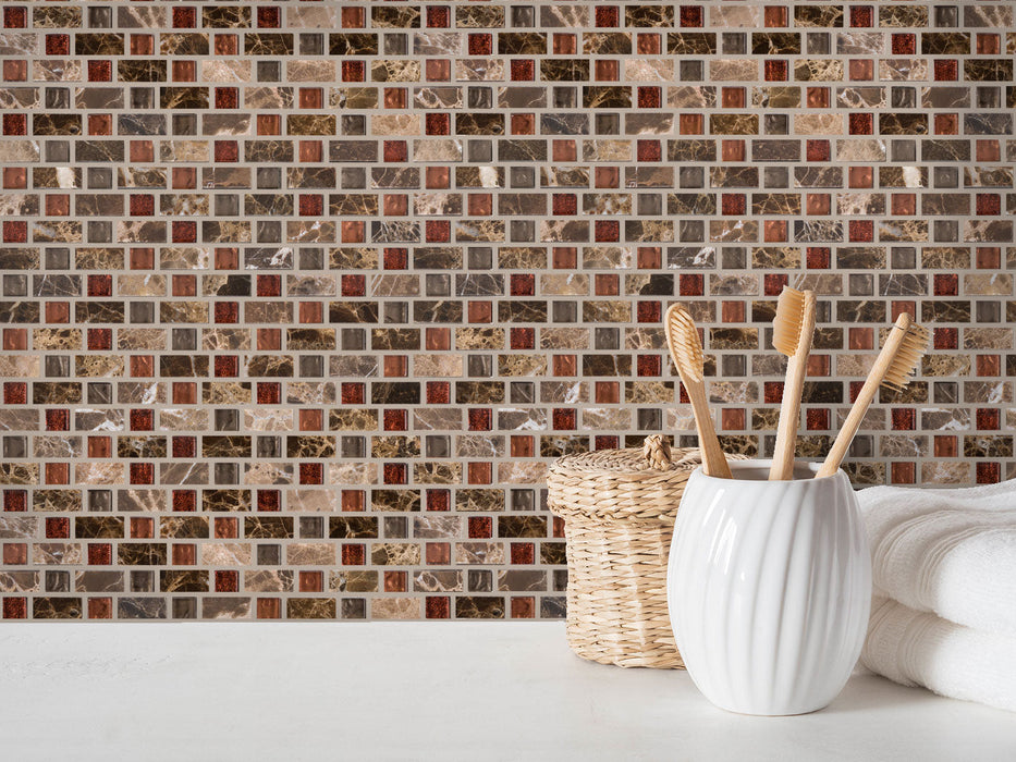 Emperador Spice 5/8" Combo Mosaic