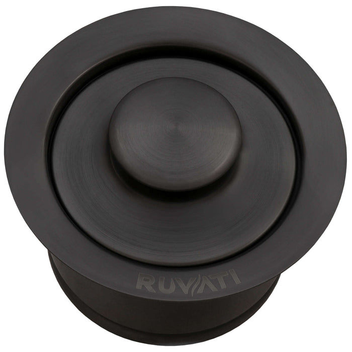 Ruvati Plug Stopper Lid for Extended Deep Garbage Disposal Flange Gunmetal Black Stainless Steel