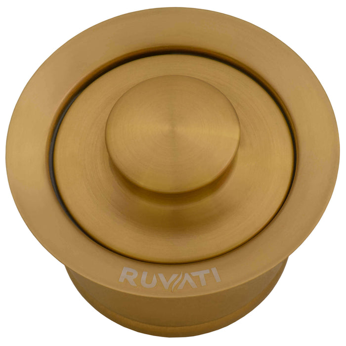 Ruvati Plug Stopper Lid for Extended Deep Garbage Disposal Flange Brushed Gold Satin Brass