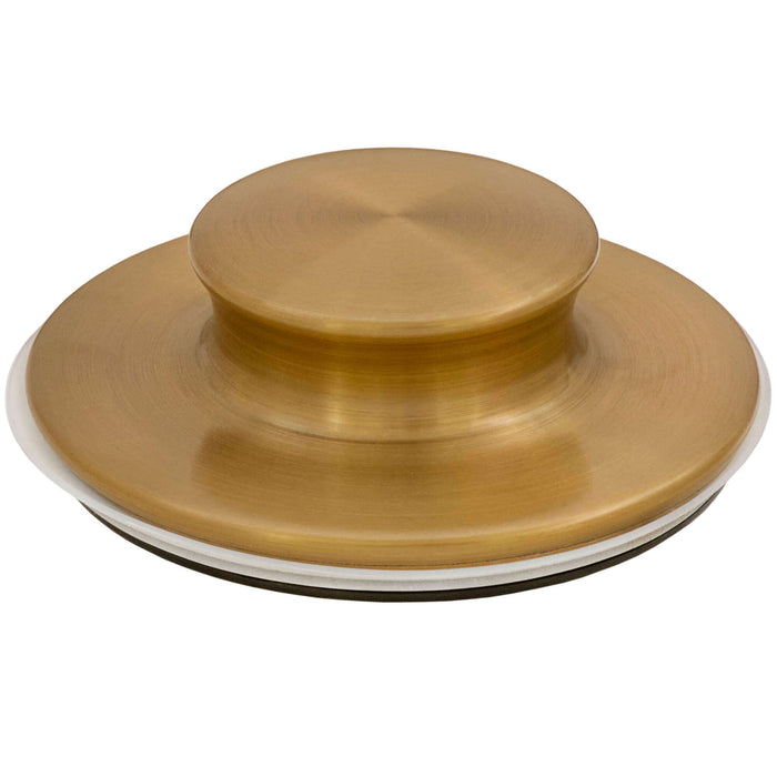 Ruvati Plug Stopper Lid for Extended Deep Garbage Disposal Flange Brushed Gold Satin Brass