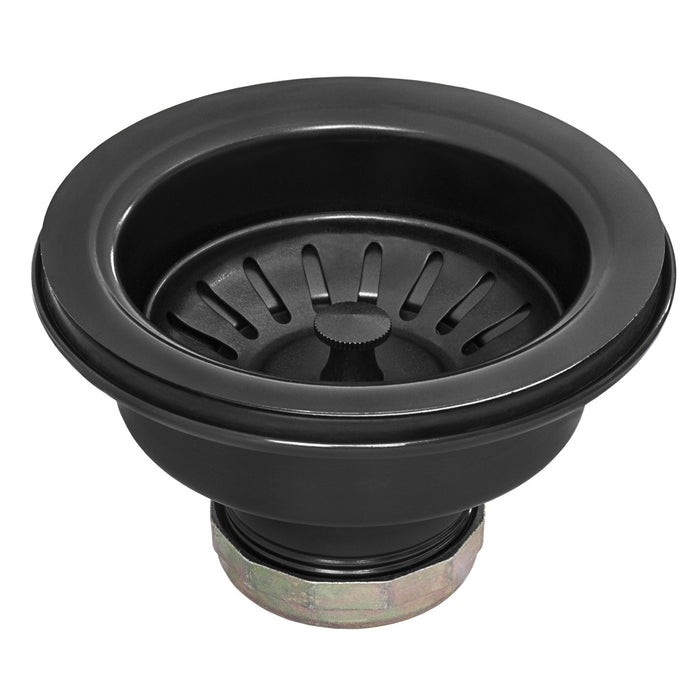 Kitchen Sink Strainer Drain Assembly - Gunmetal Black Stainless Steel - RVA1022BL