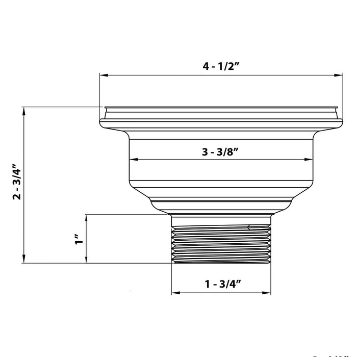 Kitchen Sink Strainer Drain Assembly - Brass / Gold Tone Stainless Steel - RVA1022GG