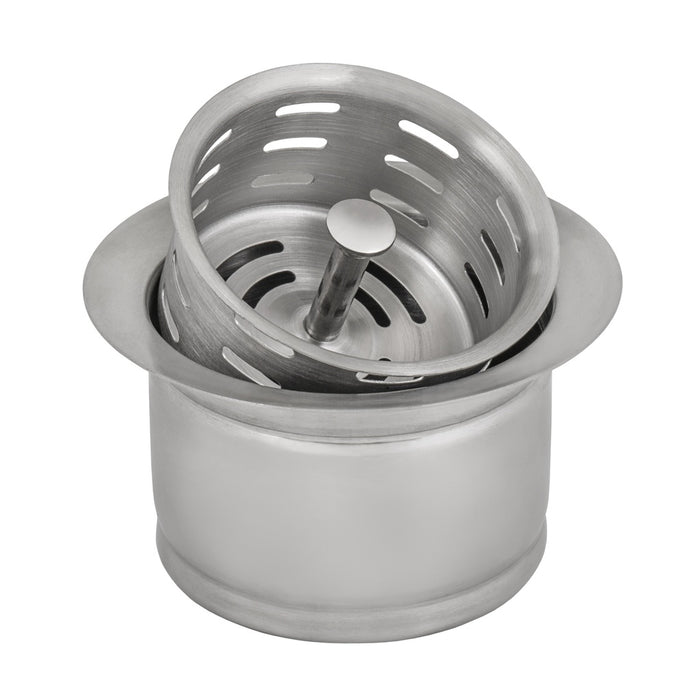 Ruvati Extended Garbage Disposal Flange with Deep Basket Strainer for Kitchen Sinks - Stainless Steel - RVA1049ST