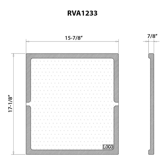 17 x 16 inch Solid Wood Dual-Tier Replacement Cutting Board for Ruvati Workstation Sinks - RVA1233