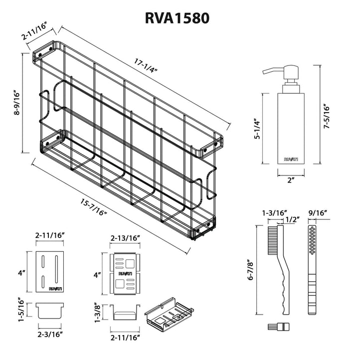 Ruvati Multi-function Workstation Organizer and Caddy with Soap Dispenser and Knife Block