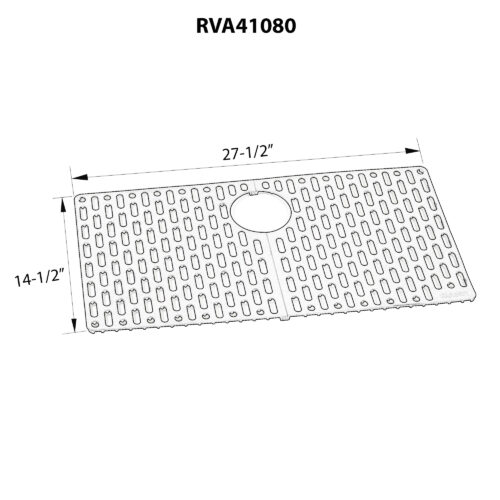 Ruvati Silicone Bottom Grid Sink Mat for RVG1080 and RVG2080 Sinks - Black – RVA41080BK