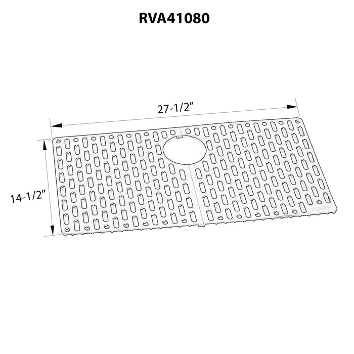 Ruvati Silicone Bottom Grid Sink Mat for RVG1080 and RVG2080 Sinks - Gray – RVA41080GR