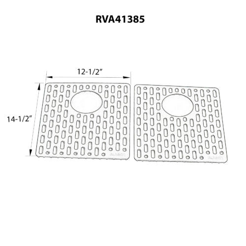 Ruvati Silicone Bottom Grid Sink Mat for RVG1385 and RVG2385 Sinks - Black – RVA41385BK