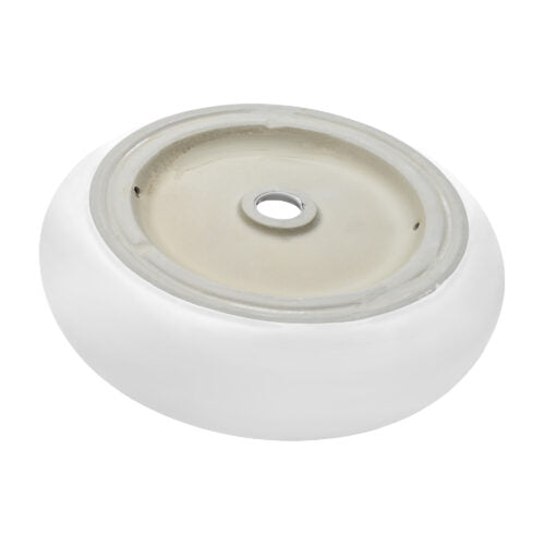 16 inch Bathroom Vessel Sink Round White Above Counter Circular Porcelain Ceramic