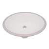Ruvati 16 x 13 inch Undermount Bathroom Sink Biscuit Oval Porcelain Ceramic with Overflow