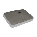 Ruvati 23 x 16 inch Semi-Recessed Drop-in Topmount Bathroom Sink Rectangular Porcelain Ceramic White