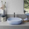 Ruvati 19-inch Pacific Blue epiStone Solid Surface Modern Bathroom Vessel Sink