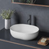 Ruvati 19-inch Matte White epiStone Solid Surface Modern Bathroom Vessel Sink