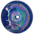 Ruvati 16 inch Murano Glass Art Vessel Circle Decorative Pattern Bathroom Sink – Celestial Blue