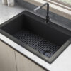 Ruvati Silicone Bottom Grid Sink Mat for RVG1033 and RVG2033 Sinks – Black