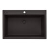 Ruvati 33-inch Granite Composite Workstation Drop-in Topmount Kitchen Sink Espresso Brown